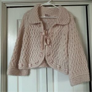 Rebecca Taylor Chunky Pink cardigan Sweater